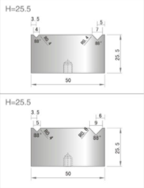 2V下模(90°88°86°84°82°） 不銹鋼與鋁板用